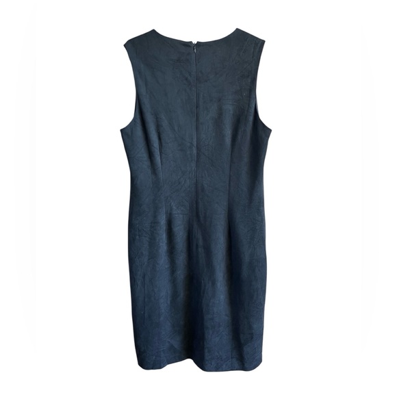 J. MCLAUGHLIN Faux Suede Dominique Sheath Vegan Leather Sleeveless Dress - Picture 3 of 6